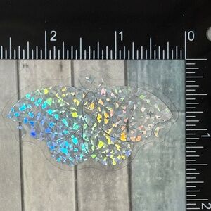 🌀10/$10🌀 Silver Translucent Holographic Waterproof Vinyl Sticker Decal